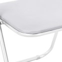 VidaXL Krzesło składane 2 pcs Biały i szary 48 x 43,5 x 81 cm