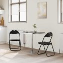 VidaXL Krzesło składane 2 pcs Czarny 48 x 43,5 x 81 cm
