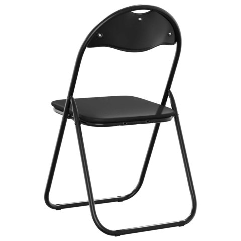 VidaXL Krzesło składane 2 pcs Czarny 48 x 43,5 x 81 cm