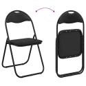 VidaXL Krzesło składane 2 pcs Czarny 48 x 43,5 x 81 cm