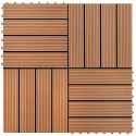 VidaXL Płytka Tarasowa 11 pcs Brązowy 30 x 30 cm