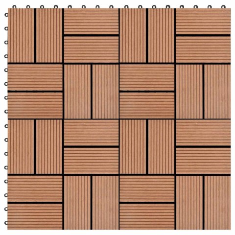 VidaXL Płytka Tarasowa 11 pcs Brązowy 30 x 30 cm