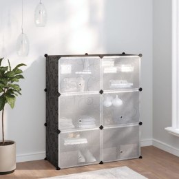 VidaXL Stojak na buty, czarny, 84,5x31x93,5 cm, PP