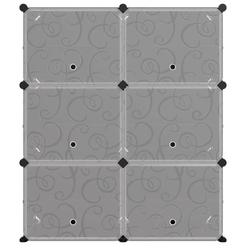 VidaXL Stojak na buty, czarny, 84,5x31x93,5 cm, PP