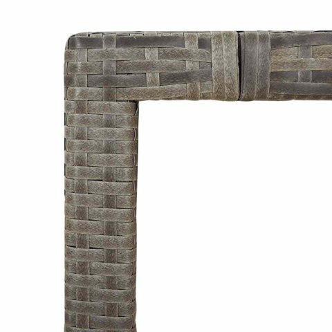 VidaXL 7-cz. zestaw mebli bistro z poduszkami, szary, polirattan