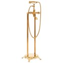 VidaXL Bateria wolnostojąca do wanny, stal nierdzewna, 99,5 cm, złota