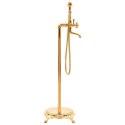 VidaXL Bateria wolnostojąca do wanny, stal nierdzewna, 99,5 cm, złota