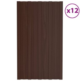 PANEL DACHOWY 12 SZT. BRĄZOWY 80X45CM STAL GALWANIZOWANA