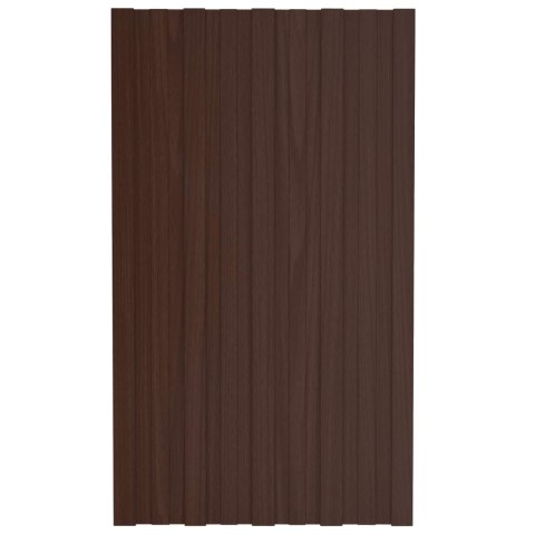 PANEL DACHOWY 12 SZT. BRĄZOWY 80X45CM STAL GALWANIZOWANA