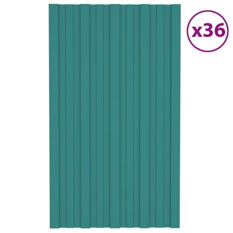 PANEL DACHOWY 36 SZT. ZIELONY 80X45CM STAL GALWANIZOWANA