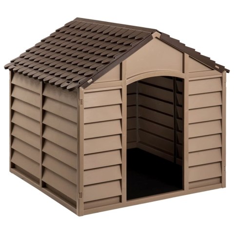 BUDA DLA PSA BRĄZOWA 86X84X82CM POLIPROPYLEN