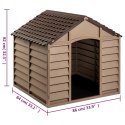 BUDA DLA PSA BRĄZOWA 86X84X82CM POLIPROPYLEN