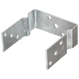 KOTWY DO SŁUPKÓW 12 SZT. SREBRNE 14X6X15CM STAL