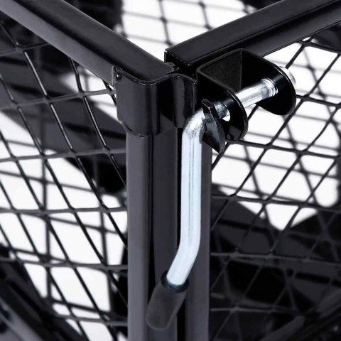 WÓZEK OGRODOWY RĘCZNY TRANSPORTOWY CZARNY STALOWY PRZYCZEPKA UDŹWIG 350 KG