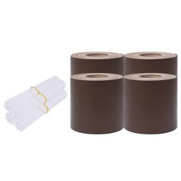 OSŁONY NA OGRODZENIE 4 SZT. PVC 35X0,19 M BRĄZOWE