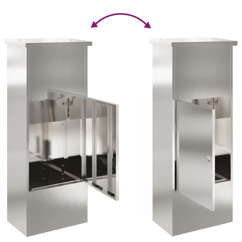 SKRZYNKA NA PACZKI STALOWA WOLNOSTOJĄCA 45X29X111 CM ZAMYKANA WRZUTOWA