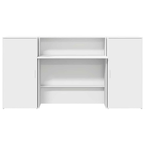BIURKO RECEPCYJNE BIAŁE 200X50X103,5CM DREWNO KLEJONE