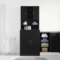 VidaXL Szafka na pralkę 2 pcs Czarny Dąb 70,5 x 71,5 x 181,5 cm