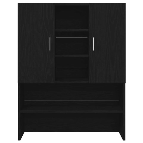 VidaXL Szafka na pralkę 2 pcs Czarny Dąb 70,5 x 71,5 x 181,5 cm