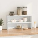 VidaXL Półki kuchenne składane, 2 szt., białe, 60x15x16 cm