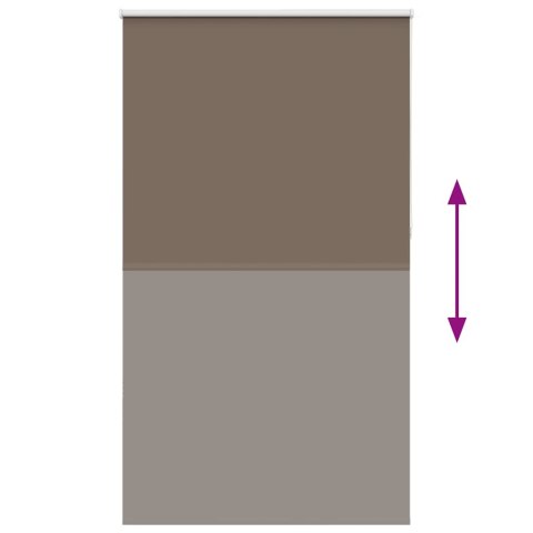 VidaXL Roleta zaciemniająca kawowa 135x210 cm Szerokość tkaniny
