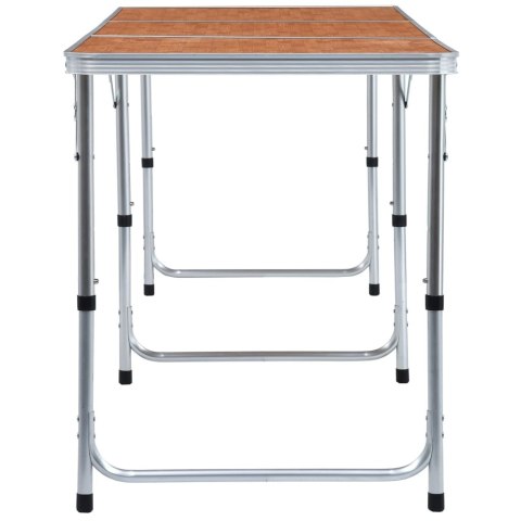 VidaXL Składany stolik turystyczny, aluminiowy, 180 x 60 cm