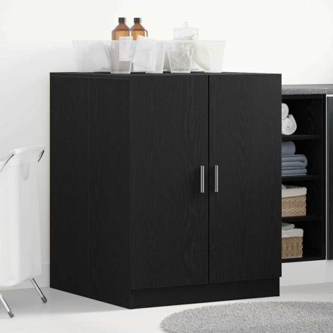 VidaXL Szafka na pralkę z drzwiami Czarny Dąb 70,5 x 71,5 x 91,5 cm