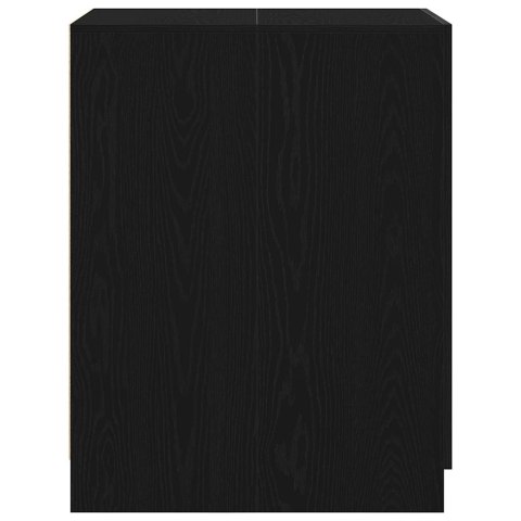 VidaXL Szafka na pralkę z drzwiami Czarny Dąb 70,5 x 71,5 x 91,5 cm