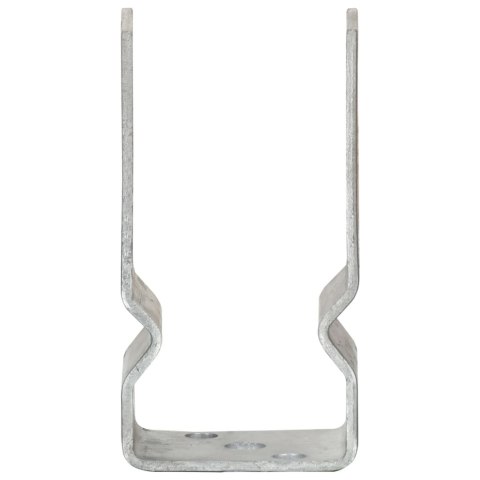 KOTWY DO SŁUPKÓW 12 SZT. SREBRNE 7X6X15CM STAL