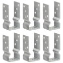 KOTWY DO SŁUPKÓW 6 SZT. SREBRNE 7X6X15CM STAL