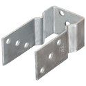 KOTWY DO SŁUPKÓW 6 SZT. SREBRNE 7X6X15CM STAL