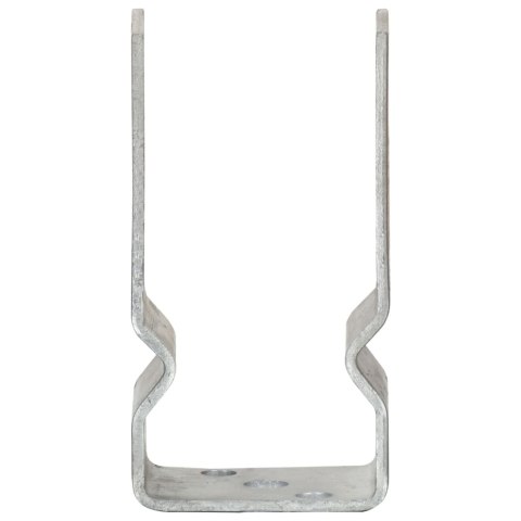 KOTWY DO SŁUPKÓW 6 SZT. SREBRNE 7X6X15CM STAL