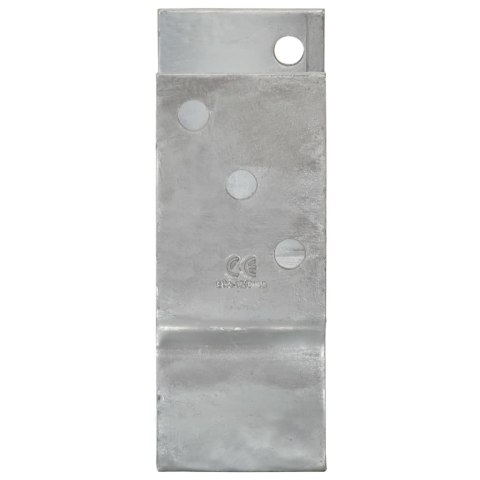 KOTWY DO SŁUPKÓW 6 SZT. SREBRNE 7X6X15CM STAL