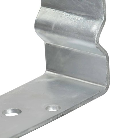 KOTWY DO SŁUPKÓW 6 SZT. SREBRNE 7X6X15CM STAL