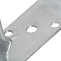KOTWY DO SŁUPKÓW 6 SZT. SREBRNE 7X6X15CM STAL