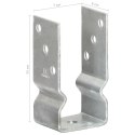KOTWY DO SŁUPKÓW 6 SZT. SREBRNE 7X6X15CM STAL