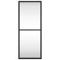 VidaXL Lustro ścienne, czarne, 20x50 cm, prostokątne, żelazo