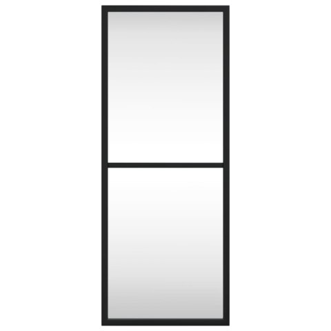 VidaXL Lustro ścienne, czarne, 20x50 cm, prostokątne, żelazo