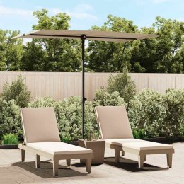PARASOL OGRODOWY NA ALUMINIOWYM SŁUPKU 2X1,5M TAUPE