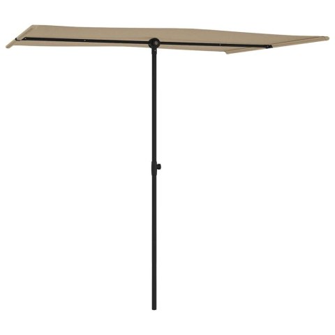 PARASOL OGRODOWY NA ALUMINIOWYM SŁUPKU 2X1,5M TAUPE