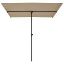 PARASOL OGRODOWY NA ALUMINIOWYM SŁUPKU 2X1,5M TAUPE