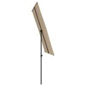 PARASOL OGRODOWY NA ALUMINIOWYM SŁUPKU 2X1,5M TAUPE