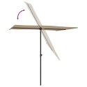 PARASOL OGRODOWY NA ALUMINIOWYM SŁUPKU 2X1,5M TAUPE