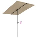 PARASOL OGRODOWY NA ALUMINIOWYM SŁUPKU 2X1,5M TAUPE