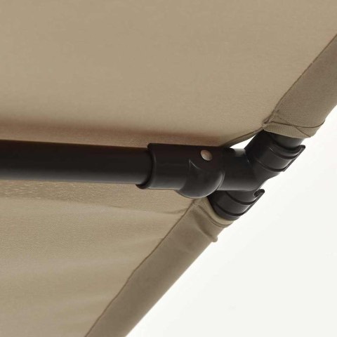 PARASOL OGRODOWY NA ALUMINIOWYM SŁUPKU 2X1,5M TAUPE