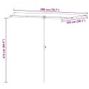 PARASOL OGRODOWY NA ALUMINIOWYM SŁUPKU 2X1,5M TAUPE