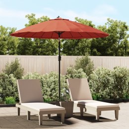 PARASOL OGRODOWY NA SŁUPKU ALUMINIOWYM 270CM TERAKOTA
