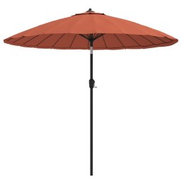 PARASOL OGRODOWY NA SŁUPKU ALUMINIOWYM 270CM TERAKOTA