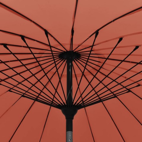 PARASOL OGRODOWY NA SŁUPKU ALUMINIOWYM 270CM TERAKOTA