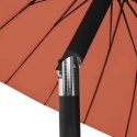 PARASOL OGRODOWY NA SŁUPKU ALUMINIOWYM 270CM TERAKOTA